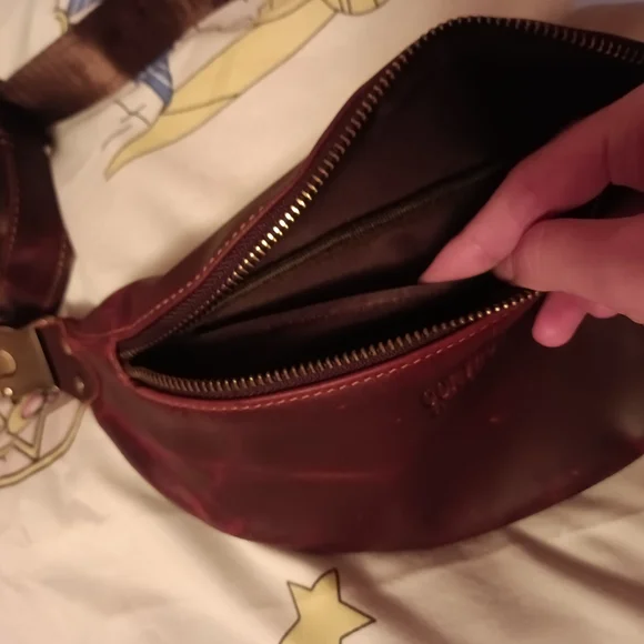 Contacts Brown Leather Waist Bag - Picture 6 of 7